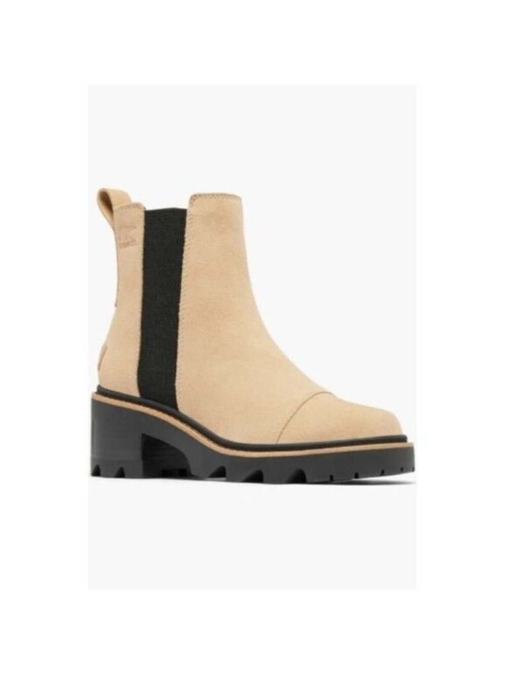 NEW Sorel Joan Now Chelsea Boots Outdoors City Y2K Gorpcore Tan Suede Womens 8.5